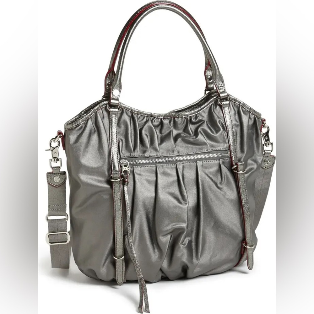MZ Wallace Bianca gunmetal coated canvas